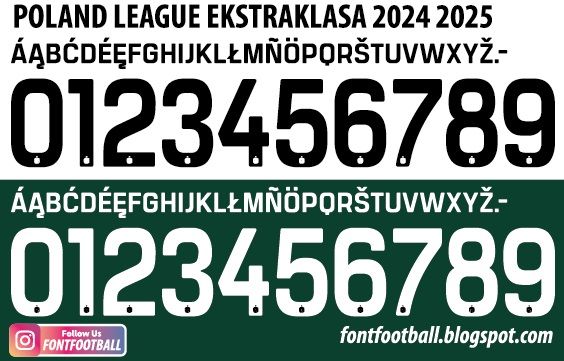 Font Vector Poland League 2024 2025 kit