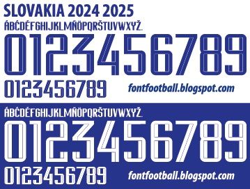 Font Vector Slovakia 2024 2025 kit