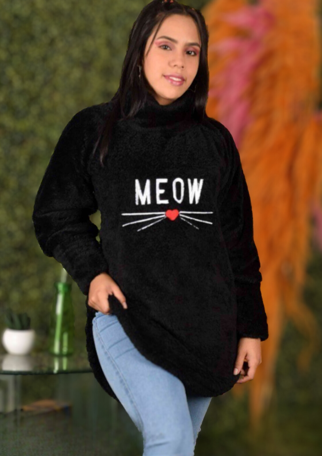 chompa peluche negro