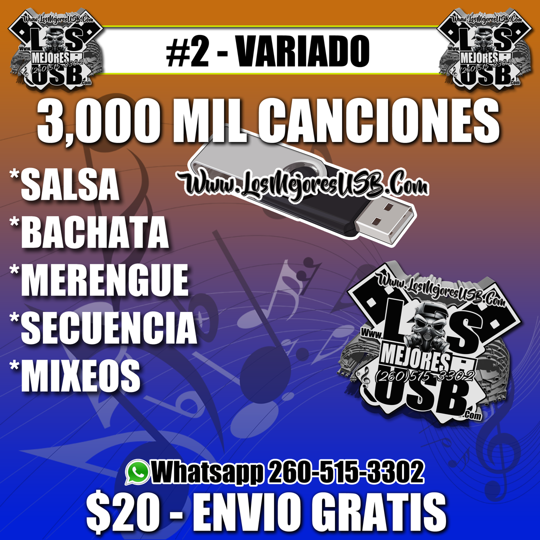 USB #2 - VARIADO (SIN REGGAETON)