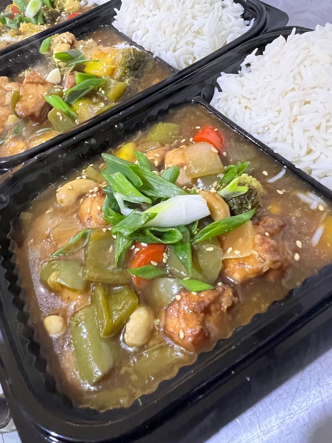 Chicken Chinese with rice