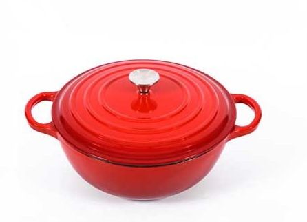 4L Round Stew Pot - Red/Blue/White/Orange