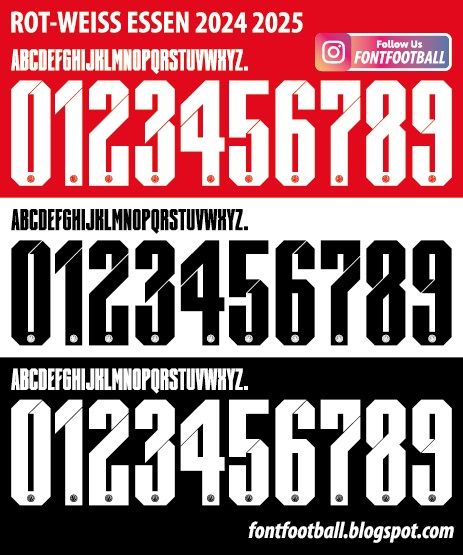 Font Vector Rot-Weiss Essen 2024 2025 kit