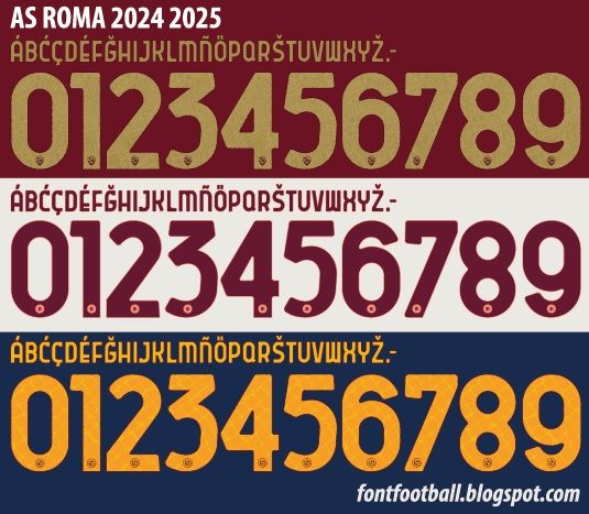 Font Vector AS Roma 2024 2025 kit