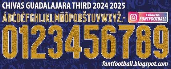 Font Vector Chivas Guadalajara 3rd Third 2024 2025 kit