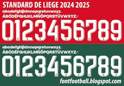 Font Vector Standard de Liege 2024 2025 kit