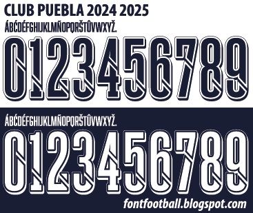 Font Vector Club Puebla 2024 2025 kit