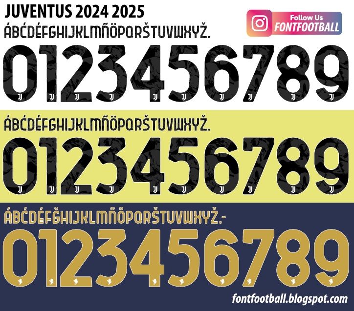 Font Vector Juventus 2024 2025 kit