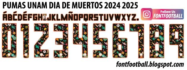 Font Vector Pumas UNAM Dia de Muertos 2024 2025 kit