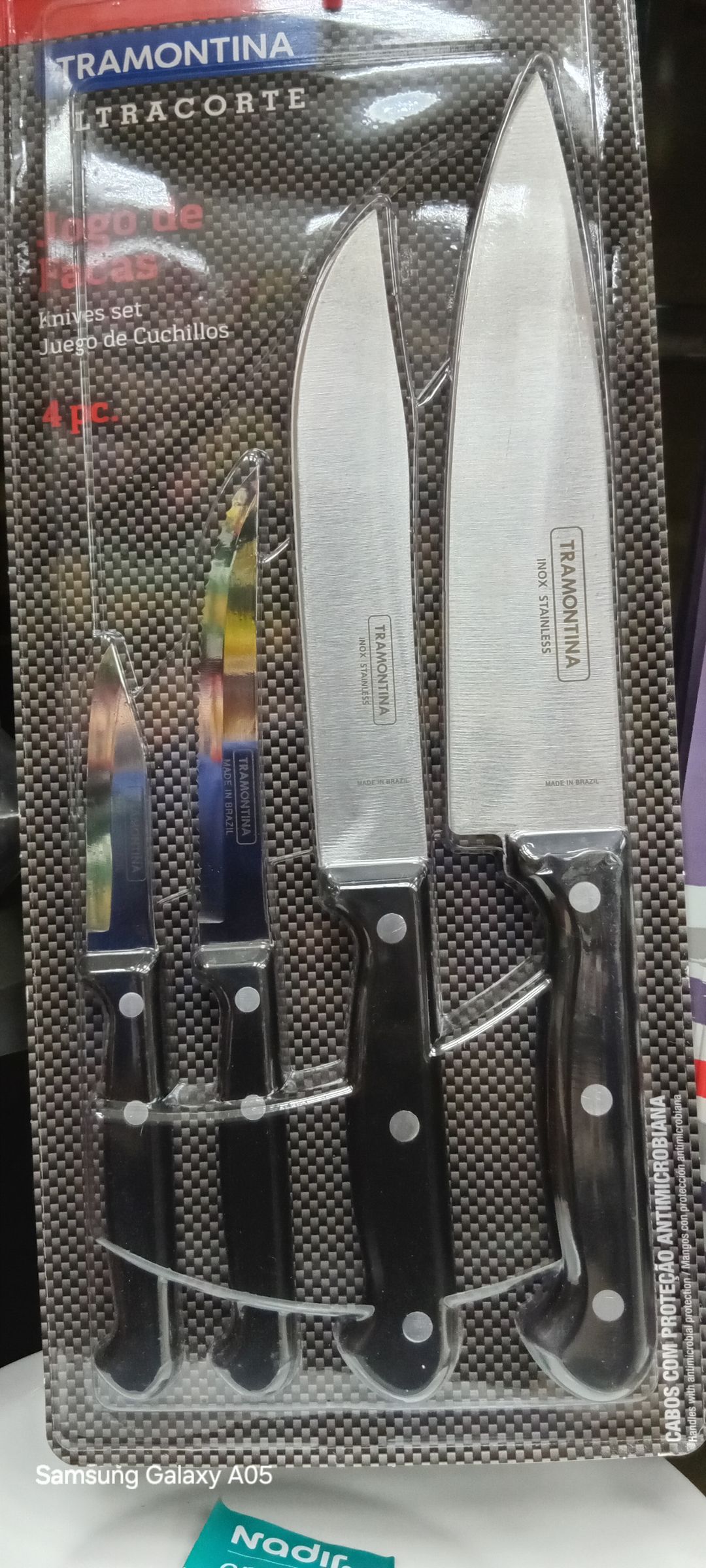 Tramontina Ultrac. Knives. Black 4’S