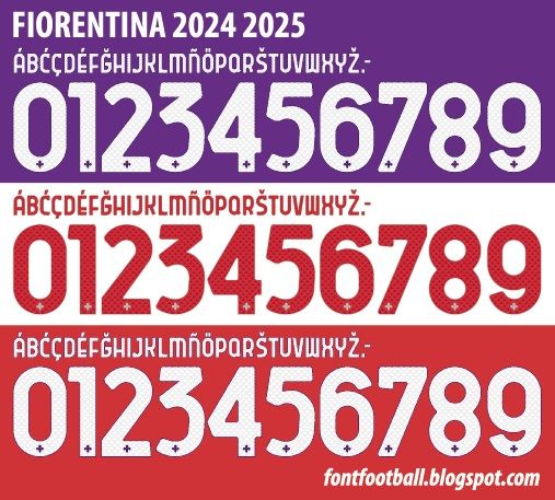 Font Vector Fiorentina 2024 2025 kit