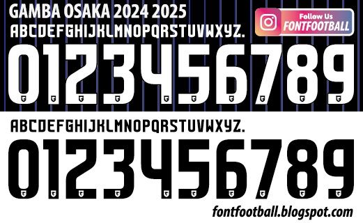 Font Vector Gamba Osaka 2024 2025 kit