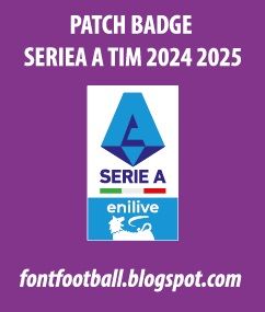 Patch Badge Serie A Italia TIM 2024 2025 Vector
