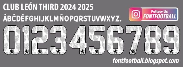 Font Vector Club León Third 3rd 2024 2025 kit