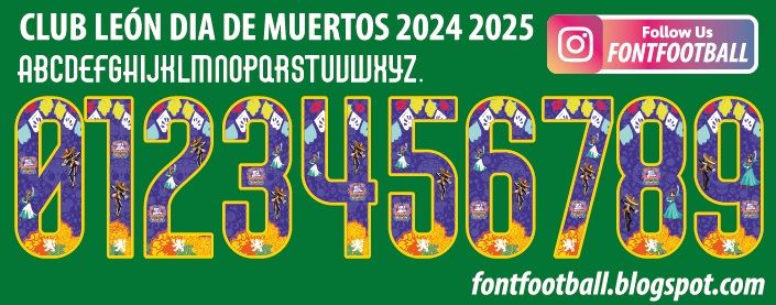Font Vector Club León Dia de Muertos 2024 2025 kit