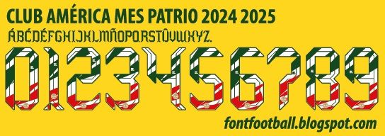 Font Vector Club América Mes Patrio 2024 2025 kit