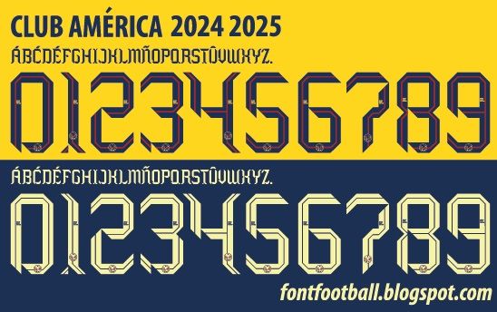 Font Vector Club América 2024 2025 kit