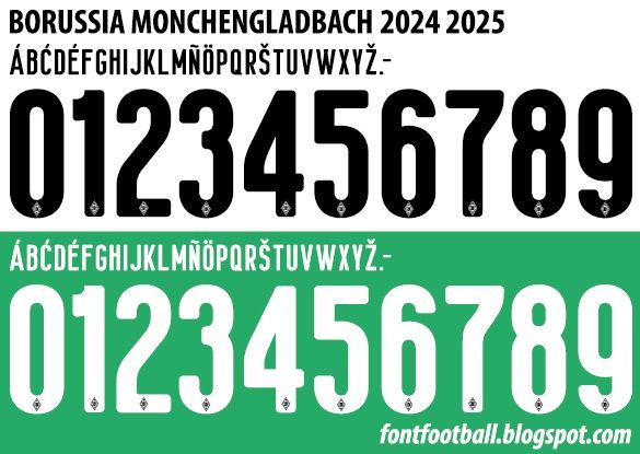 Font Vector Borussia Monchengladbach 2024 2025 kit
