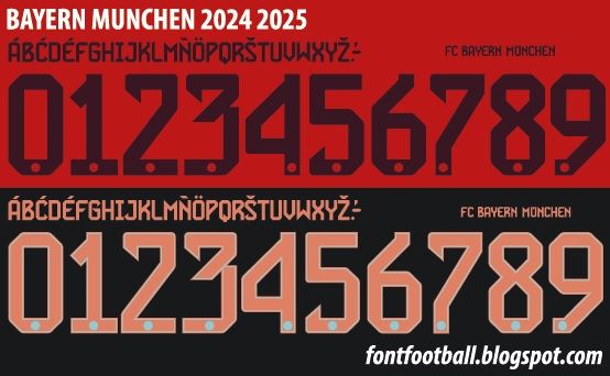 Font Vector Bayern Munchen 2024 2025 kit