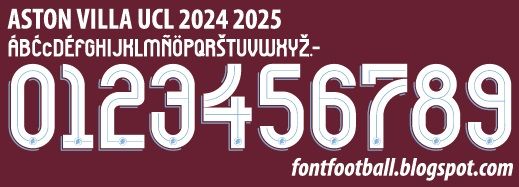 Font Vector Aston Villa UCL 2024 2025 kit