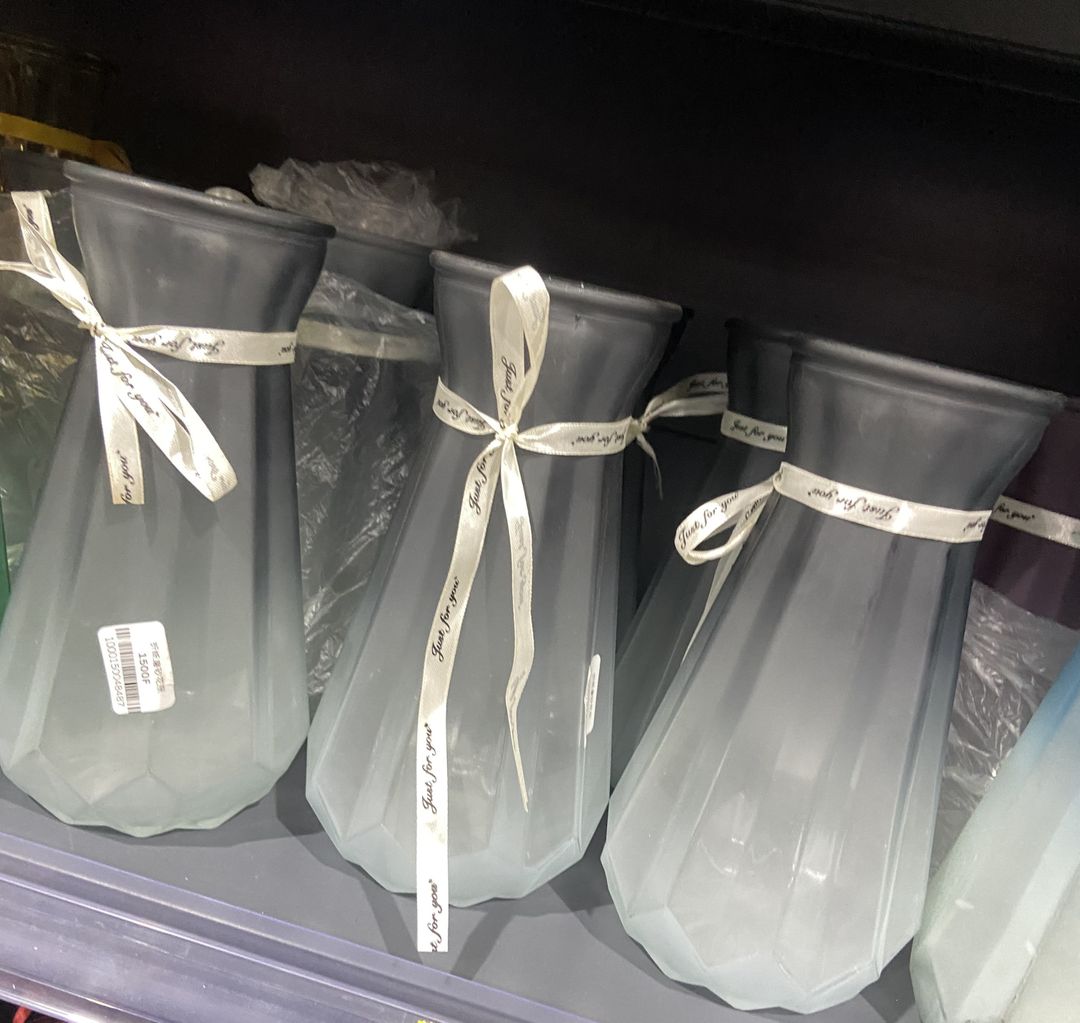 🤍 Vase Verre Givré