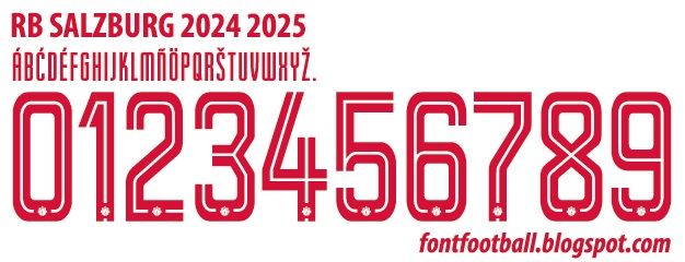 Font Vector RB Salzburg 2024 2025 kit