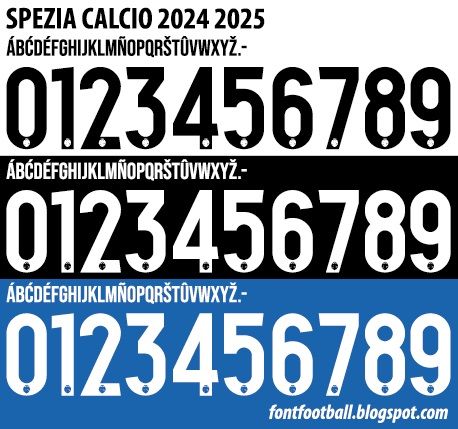 Font Vector Spezia Calcio 2024 2025 kit