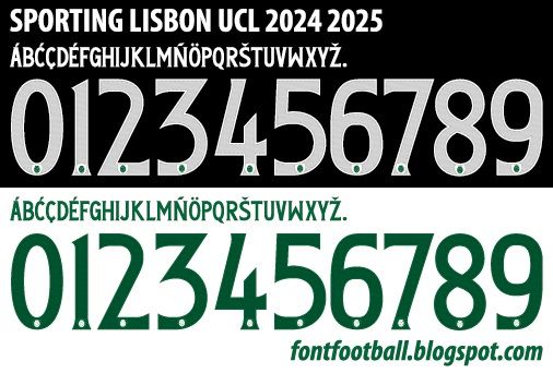 Font Vector Sporting Lisbon UCL 2024 2025 kit