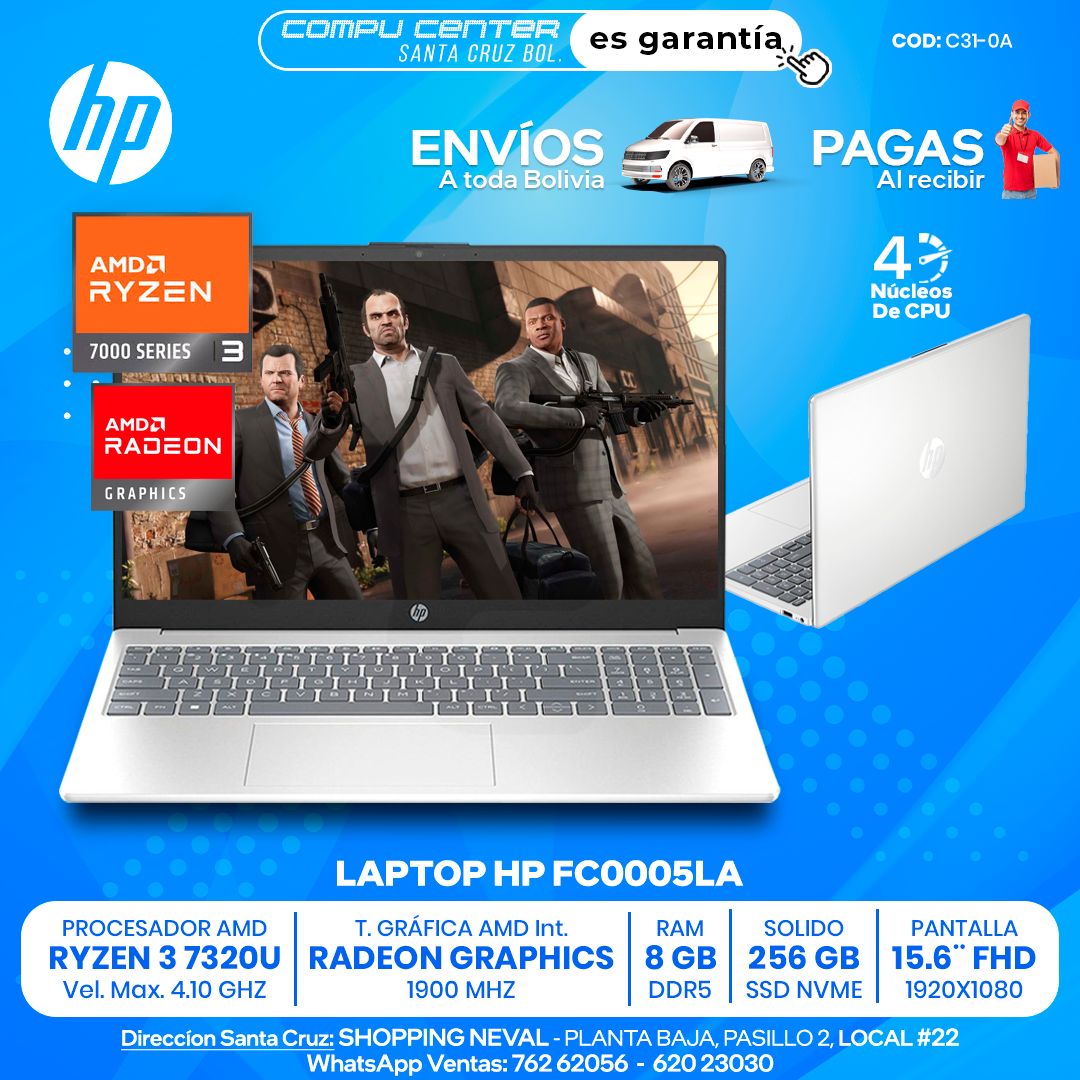 HP 15 FC0005LA RYZEN 3 SERIE 7000