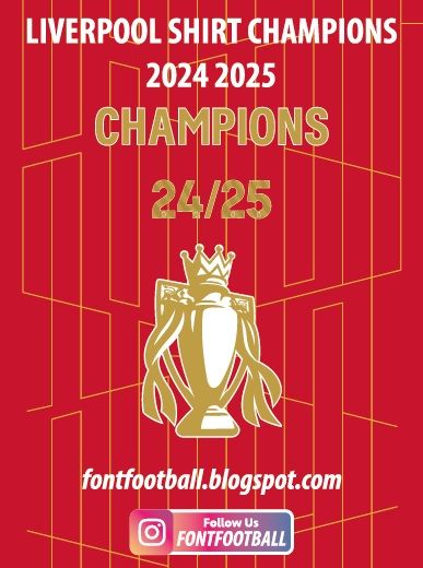 Liverpool FC Shirt Premier League Trophy Champions 2024 2025 Vector