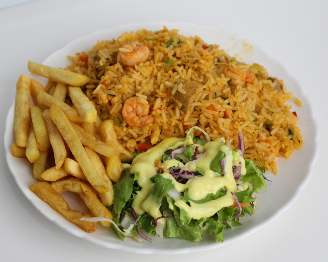 Arroz con camarones 
