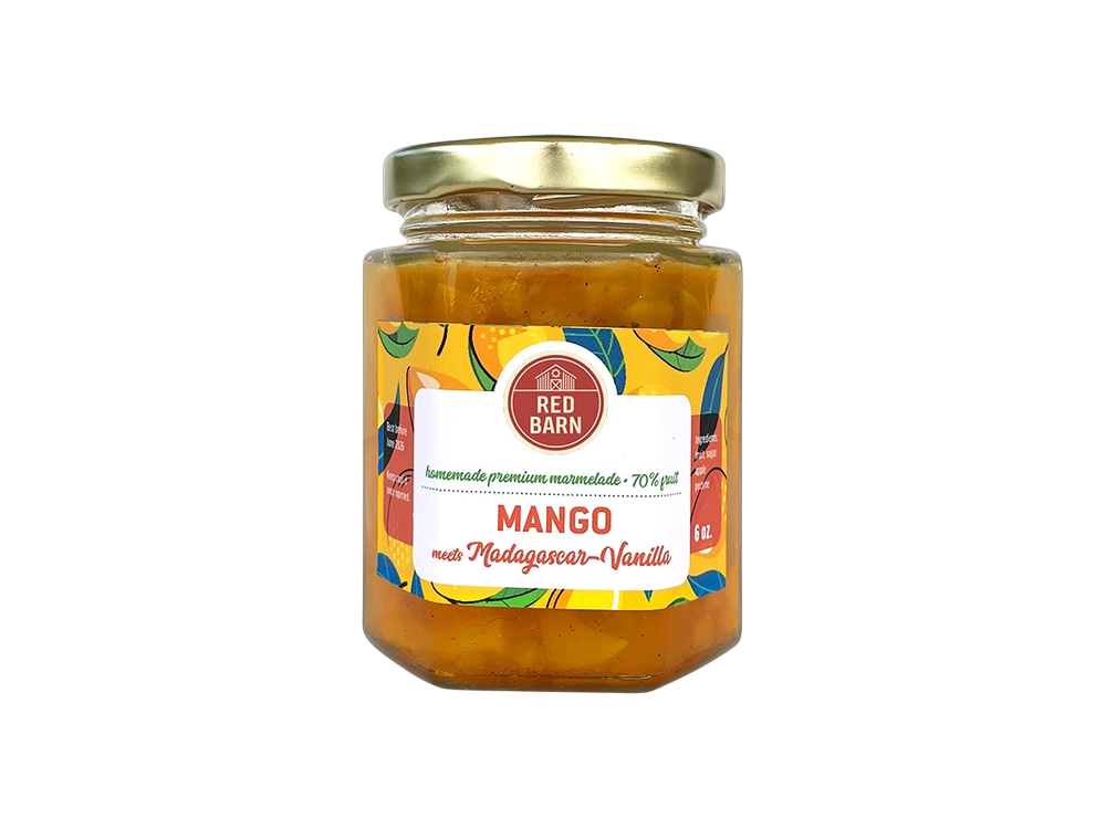 Homemade Jam Mango with Madagascar-Vanilla 6 oz / Mermelada casera de mango con vainilla de Madagascar 6 oz