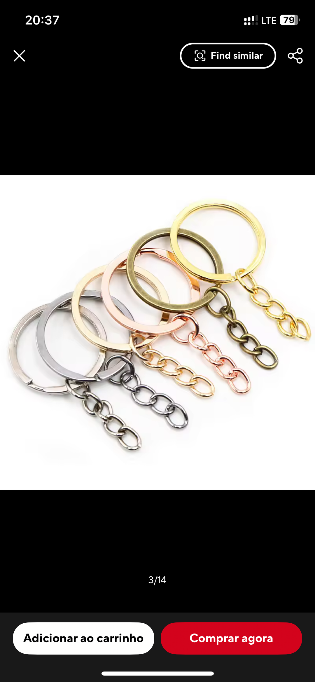 Argolas para chaveiros 