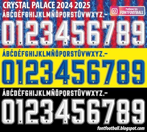 Font Vector Crystal Palace 2024 2025 kit