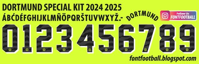 Font Vector Dortmund Special Kit 2024 2025 kit