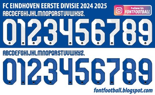 Font Vector FC Eindhoven Eerste Divisie 2024 2025 kit