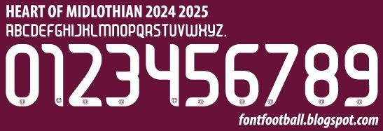 Font Vector Heart of Midlothian 2024 2025 kit