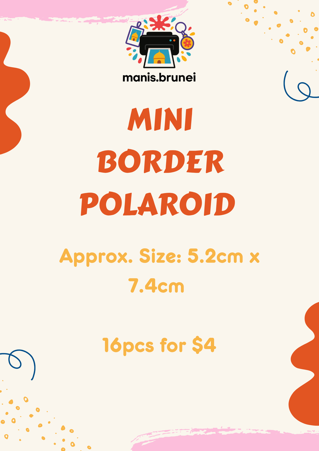 Mini Bordered Polaroid 