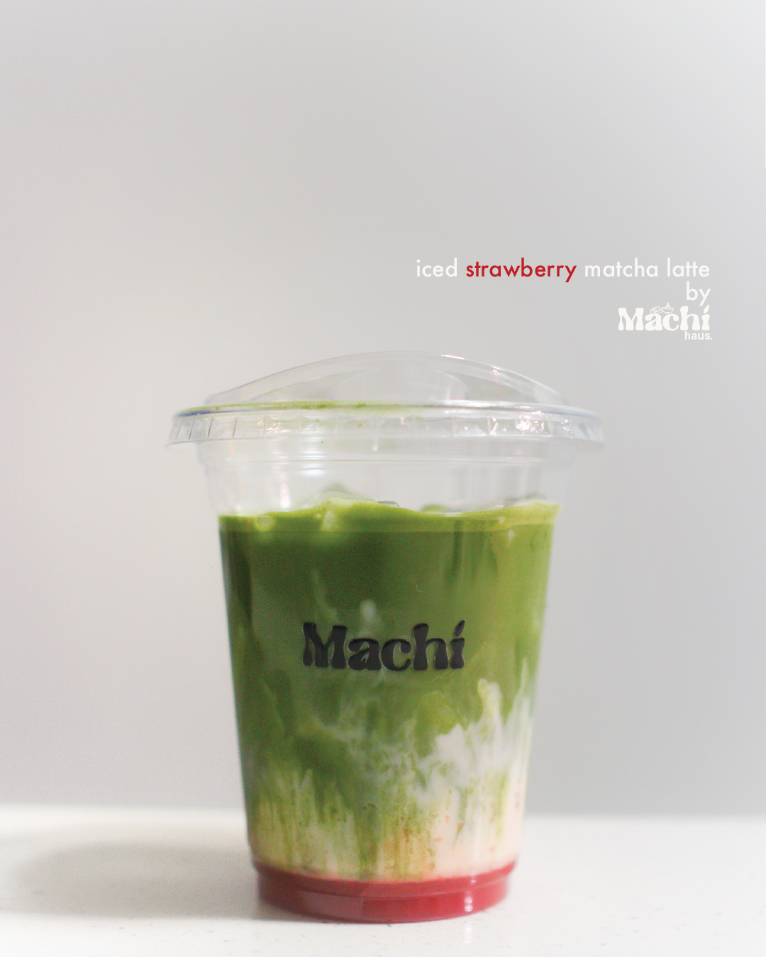 iced strawberry matcha latte
