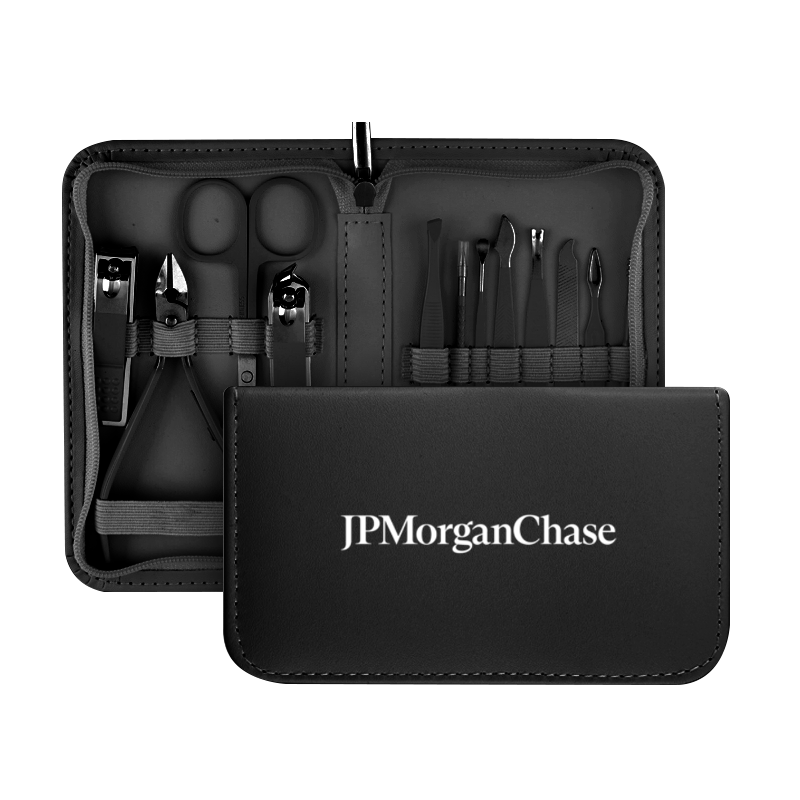 V.Leather Manicure Kit, JPMC, Black