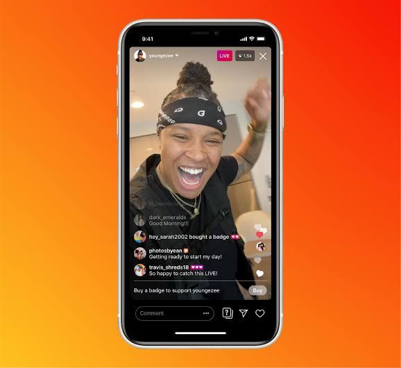 Instagram live stream 100-2000 utilisateur 