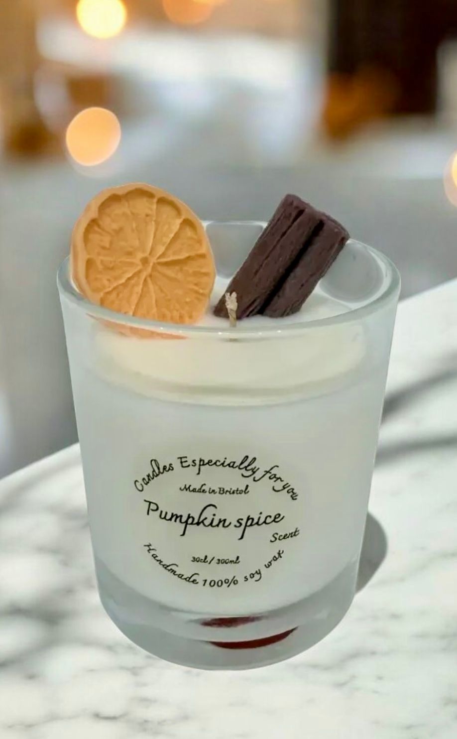 Pumpkin spice candle