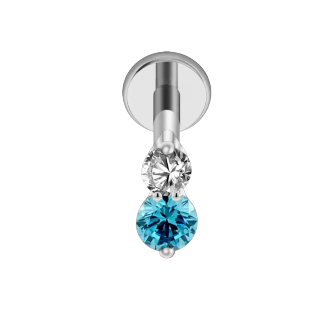 Labret dos piedras celeste