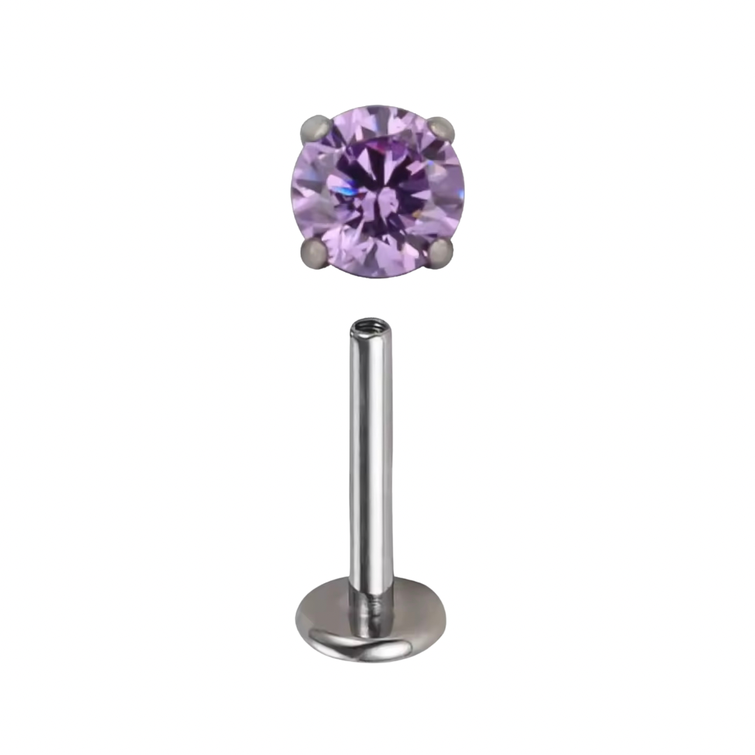 Labret punto de luz morado