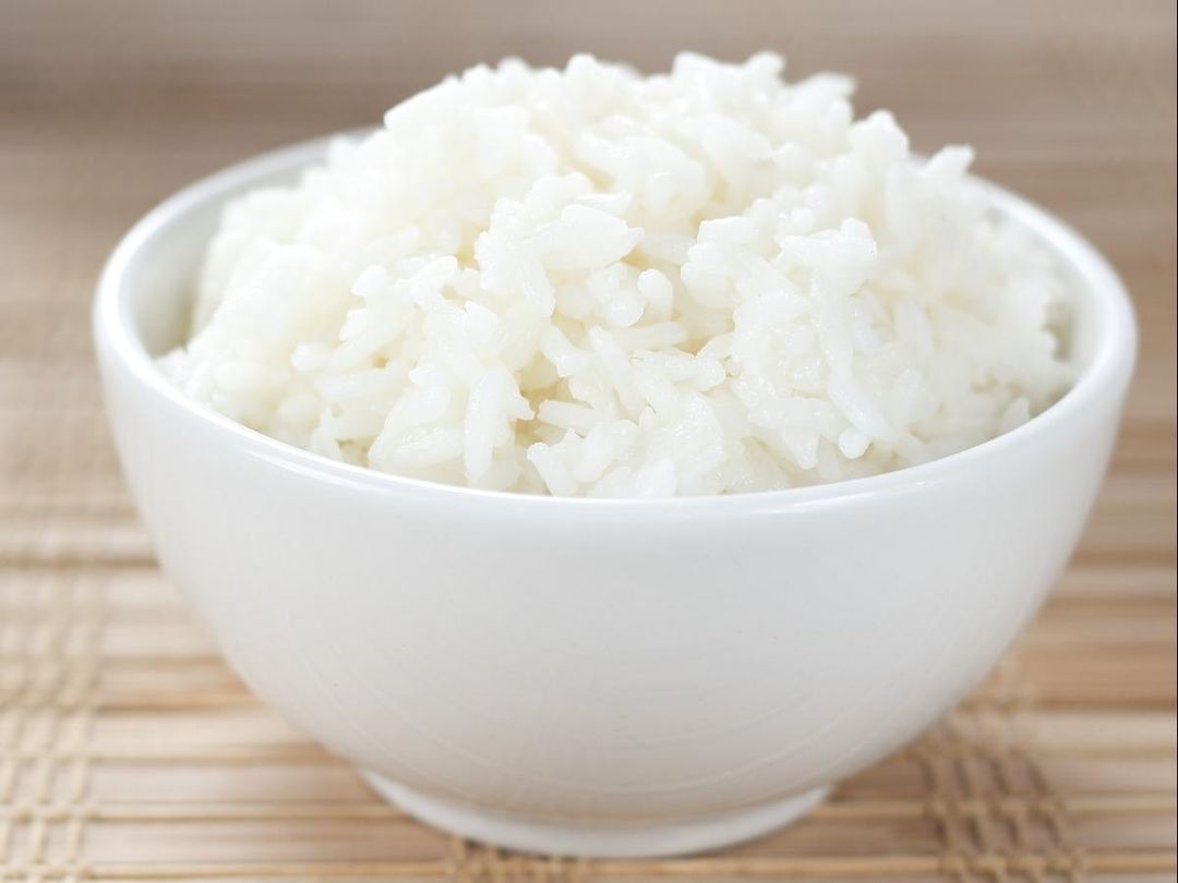 Plain white rice 