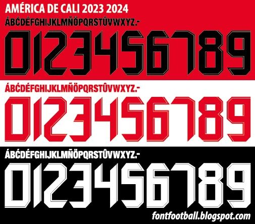 Font Vector América de Cali 2023 2024 kit