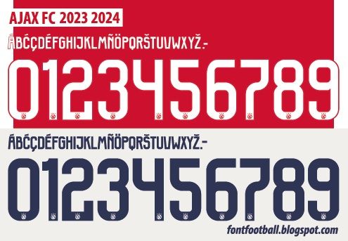Font Vector Ajax FC 2023 2024 kit
