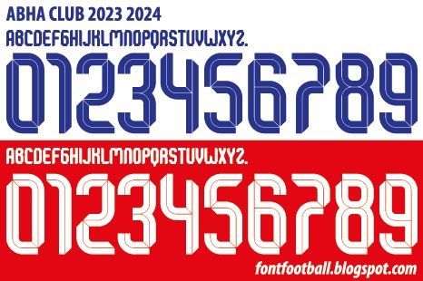 Font Vector Abha Club 2023 2024 kit