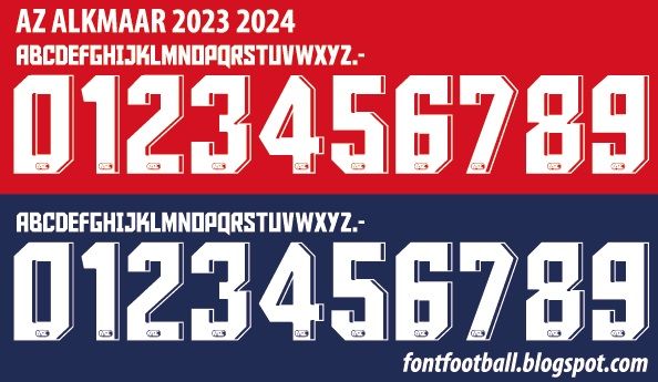 Font Vector AZ Alkmaar 2023 2024 kit