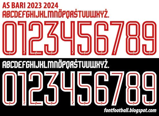 Font Vector AS Bari 2023 2024 kit